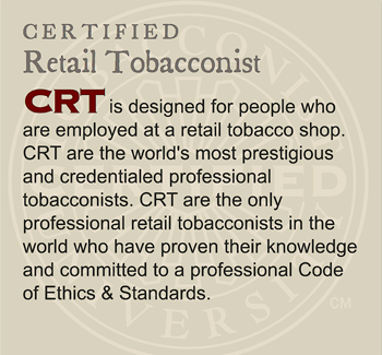 GET CERTIFIED: Certified Retail Tobacconist (CRT)